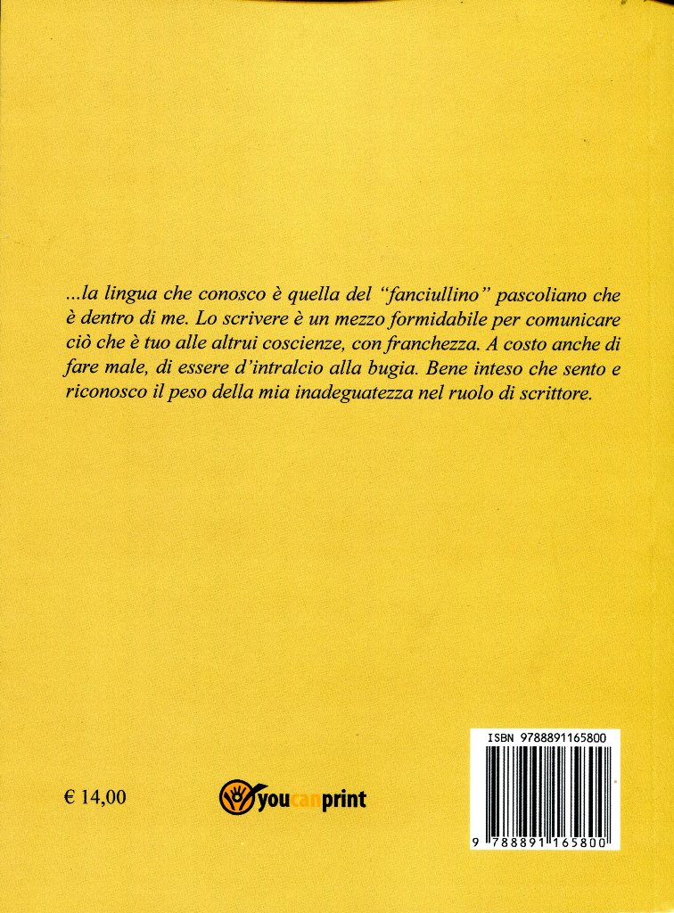 Parte del ricavato di questo libro sarà devoluto a "Tu ed io insieme" Associazione Onlus di P. Paolino che s'interessa dei bambini d'Africa www.tuedioinsieme.org ed a A.R.C.C.A.S.I.M. (Associazione Recupero Caccia Cinofilia Ambiente Sport Ittica Micologia ) con sede a Lamezia Terme (CZ) Fare riferimento al seguente recapito: 346 8473000 www.francescomaterasso.com
